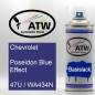 Preview: Chevrolet, Poseidon Blue Effect, 47U / WA434N: 400ml Sprühdose, von ATW Autoteile West.